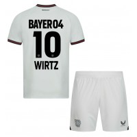 Bayer Leverkusen Florian Wirtz #10 Vieras Peliasu Lasten 2023-24 Lyhythihainen (+ Lyhyet housut)